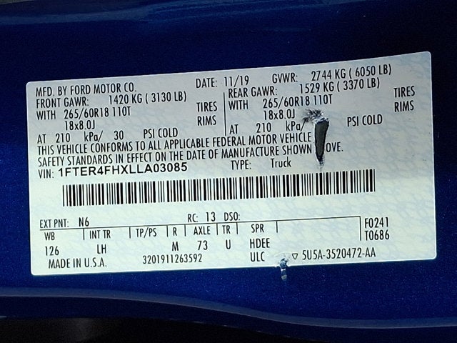 2020 Ford Ranger XLT