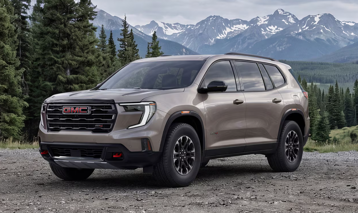 Tan 2027 GMC Acadia AT4