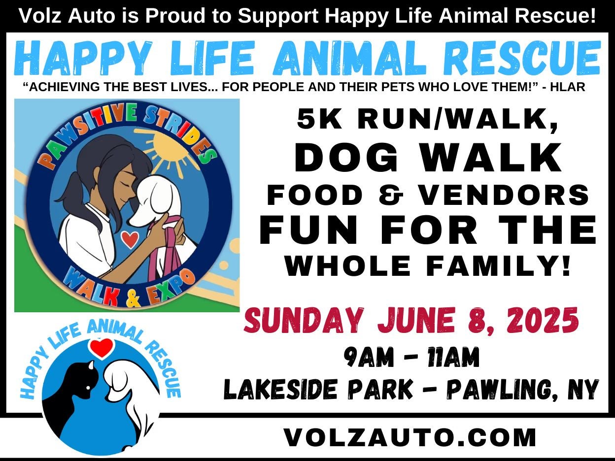 Happy Life Animal Rescue walk and expo flyer.